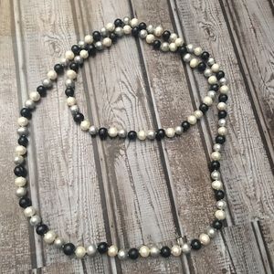 Tricolor Natural Pearl Neclace 36".